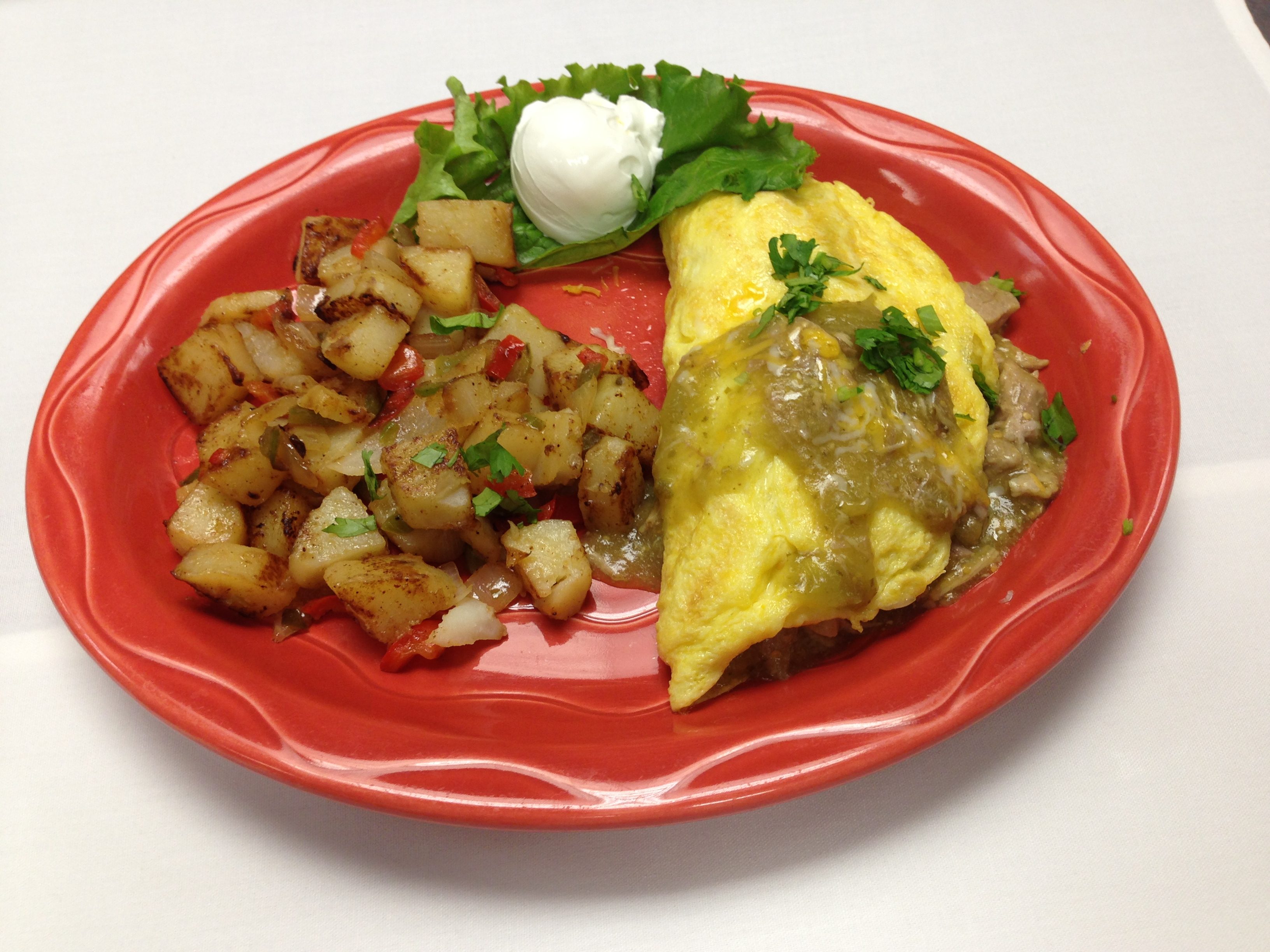 Chile Verde Omelette.